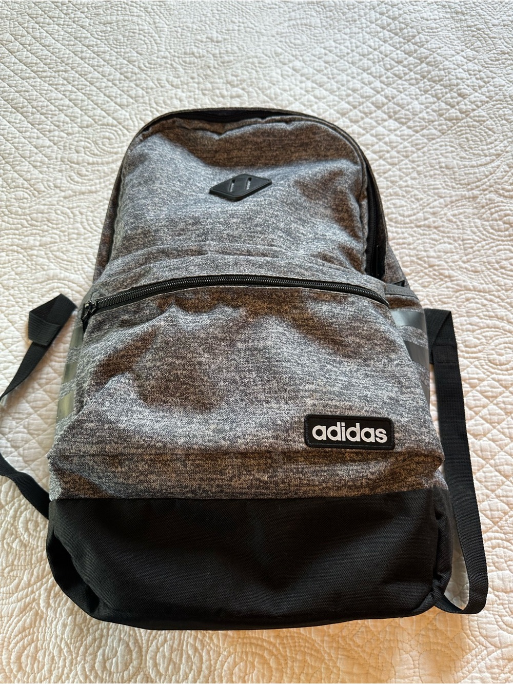 Adidas Gray Heathered Backpack